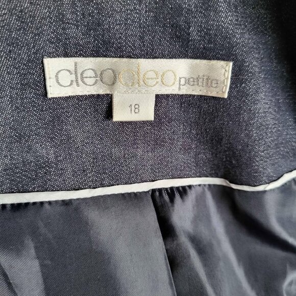 CLEO Denim Blazer Jacket Sz 14- 1X  Petite - Picture 2 of 10